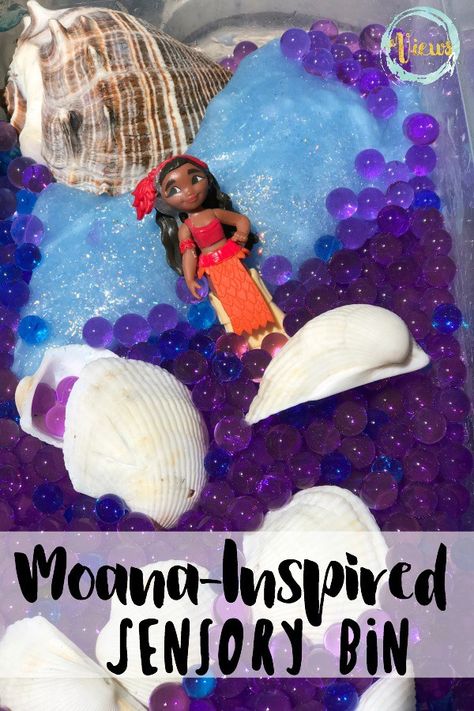 This water bead sensory play is a fun way to use our Moana toys for some pretend play. Water beads are inexpensive to purchase and tons of fun for kids to play with! Moana Toys, Moana Water, Moana Gifts, Moana Crafts, Summer With Kids, Regulate Emotions, Sensory Activities For Kids, Sensory Bin Ideas, Dance Camp