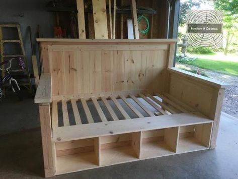 Twin Daybed With Storage, Diy Twin Bed, Daybed Ideas, Diy Beds, Diy Daybed, Twin Daybed, Woodworking Bed, Daybed With Storage, Diy Bed Frame