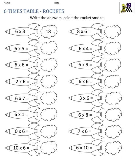 Times Table Sheet, Counting In 10s, Multiplying By 10, 10 Times Table, Times Tables Worksheets, Easy Math Worksheets, Worksheet Math, Math Worksheets For Kids, Animal Cells