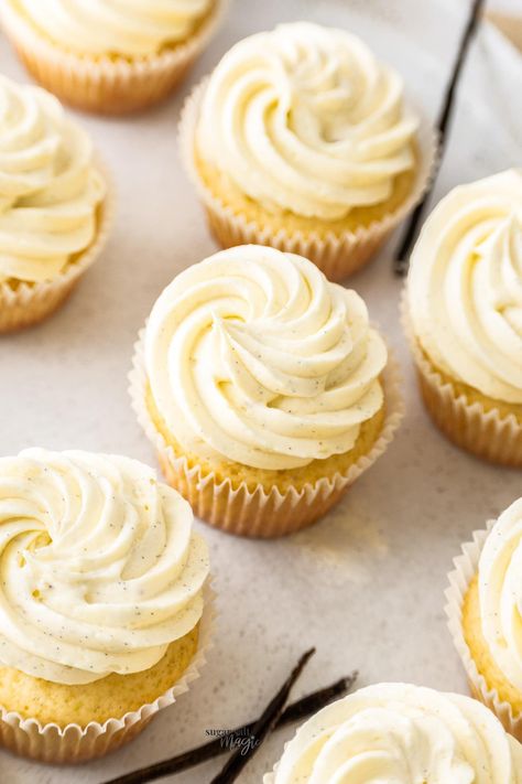 Vanilla Bean Cupcakes French Vanilla Cappuccino Cupcakes, Vanilla Bean Cupcake Recipe, Vanilla Bean Cupcakes From Scratch, Recipes Using Vanilla Bean Paste, Best Vanilla Cupcakes, Cappuccino Cupcakes, Best Vanilla Cupcake Recipe, Cupcake Vanilla, French Vanilla Cappuccino