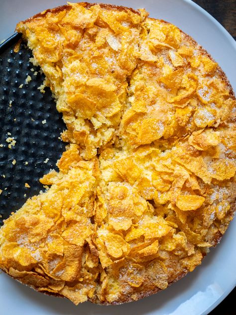 Cornflake Cake | 12 Tomatoes Caramel Cornflake Cake, Cornflake Dessert, Cornflake Recipes, Cornflake Cake, Low Protein Diet, Milk Cake, 12 Tomatoes, Protein Diet, Sheet Cakes