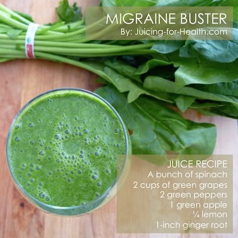 Juice To Relieve Migraines - Get The Juice Recipe Here Juice For Health, Migraine Help, Migraine Remedies, Healthy Juicing, Veggie Juice, Migraine Headache, Lemon Detox, Lemon Diet, Detox Juice Recipes