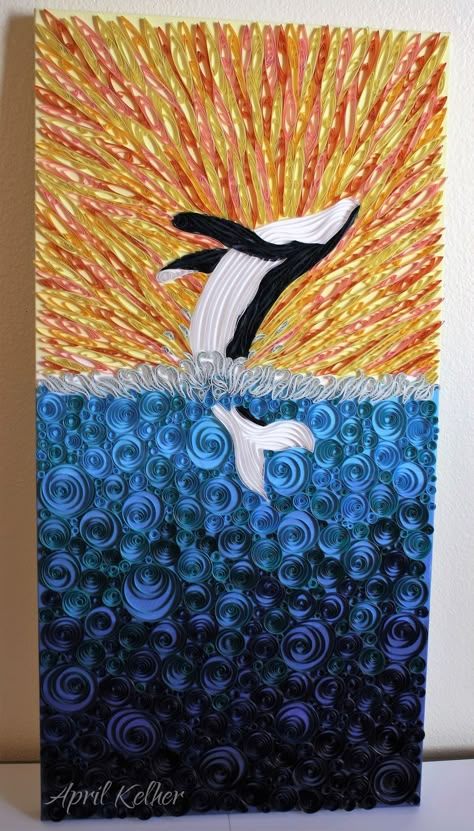 Breaching Whale, Art From Waste, Quilling Tools, Quilling Supplies, Quilling Flower Designs, Quilling Paper Art, Quilling Work, Paper Business, Quilled Creations