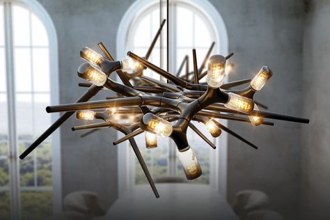 Our top 10 Lighting Design Projects from the A’ Design Awards 2019 Long Hanging Lights, Award Design, Retro Chandelier, Room Hanging Lights, Contemporary Lighting Design, Chandelier Creative, Kitchen Island Chandelier, Dining Living Room, Dining Lighting