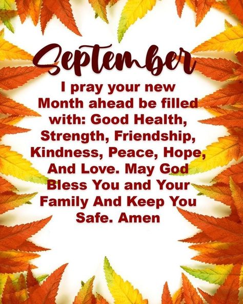 1st September Wishes, Welcome September Blessings, September 1 Blessings, September Wishes Quotes, New Month Wishes For September, September Blessings New Month, September New Month Wishes, Happy September Quotes, Welcome September Quotes Inspirational