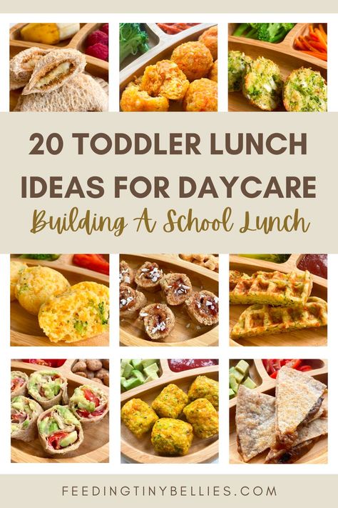 Lunch Ideas For Daycare, Toddler Lunch Ideas For Daycare, Daycare Lunch Ideas, Healthy Lunch Ideas For Kids, Tiny Bellies, Toddler Lunch Ideas, Easy Toddler Lunches, Daycare Meals, Toddler Lunch Recipes