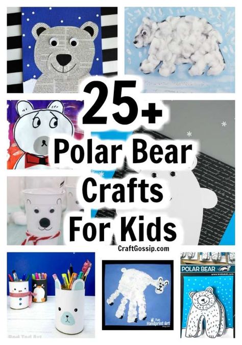 These 25 Polar bear crafts are perfect for creating some wintertime fun in your classroom or the homeschool classroom. Most of them only require basic crafting supplies such as paints and glue.   Polar bears are cute to look at and … Read More ... Bear Crafts For Toddlers, Polar Bear Preschool, Bear Craft Ideas, Polar Bear Crafts For Kids, Bear Crafts For Kids, Polar Bears Preschool, Polar Bear Winter Craft, Polar Bear Crafts, Winter Symbols