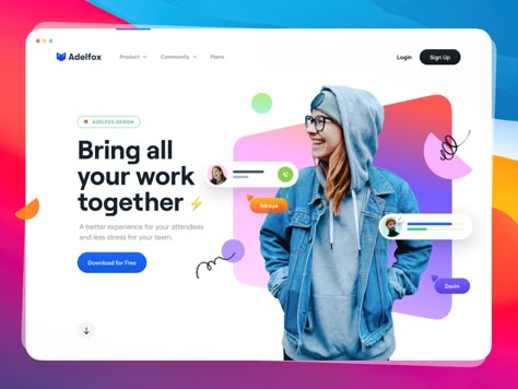 Hero Header – 🦊Adelfox 2 by Tran Mau Tri Tam ✪ for UI8 on Dribbble Hero Section, Fashion Web Design, Header Design, Website Header, Web Ui Design, Web Design Projects, Webpage Design, Website Header Design, Website Design Layout