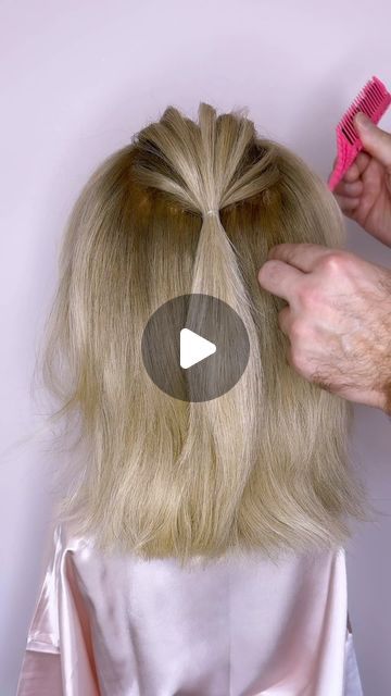 How To Do An Easy Updo, Relaxed Up Do Hairstyles, Shoulder Length Hair Hairdos, Short Hair Party Hairstyles Ideas, Updos For Medium Length Hair How To, Shoulder Hair Updo Easy, Short Hair Braid Hack, Hair Ideas For Interviews, Shoulder Length Up Dos Easy Updo