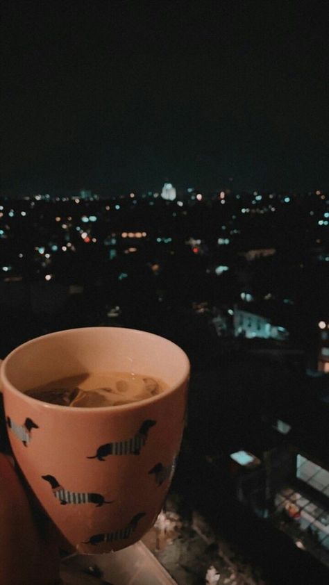 Night Coffee Story, Coffee Night Instagram Story, Night Coffee Aesthetic, Night Coffee Snap, Good Night Coffee, Coffee At Night, Coffee Night, City Sunrise, Night Snap