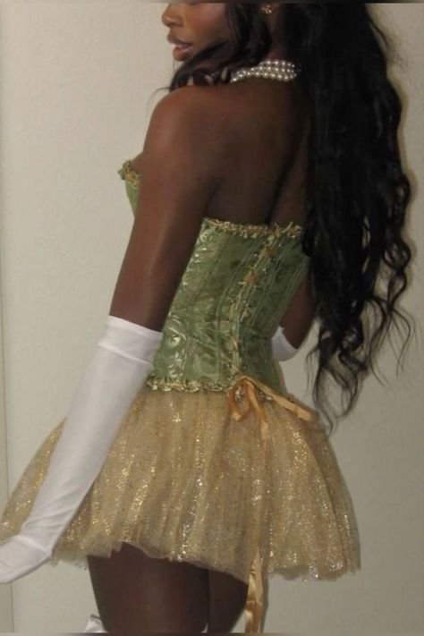 tiana amazon halloween costume | easy tiana princess halloween costume | green corset aesthetic. green corset with yellow ribbon for tiana halloween costume. easy Disney princess and the frog halloween costume. girly halloween party costume. trendy halloween costume. halloween costume idea 2023. easy halloween costume idea. diy halloween costume idea. girly halloween costume. teen girl halloween costume. girly halloween costume idea. halloween costumes teenage girl. halloween costumes women. Princess Tiana Costume, Tiana Costume, Tiana Princess, Classy Halloween Costumes, Princess Halloween Costume, Trio Halloween Costumes, Hot Halloween Outfits, Hot Halloween, Pretty Halloween Costumes