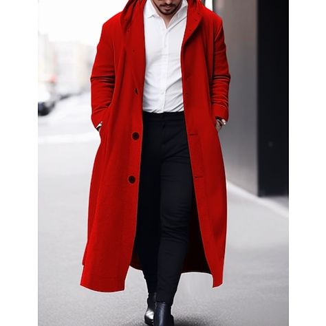 Trench Coat Design, Trendy Coat, Men's Trench Coat, Hooded Trench Coat, Long Overcoat, Winter Red, Graduation Outfits, Trench Coat Men, Mens Winter Coat