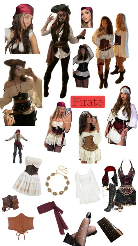 Pirate costume Pirate Costume Ideas, Halloween Costume 2022, Vintage Spooky, Pirate Outfit, Pirate Fashion, Halloween Costume Outfits, Pirate Costume, If I Was A, Themed Outfits