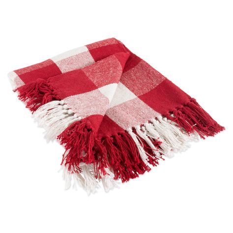 Free 2-day shipping. Buy DII Buffalo Check Decorative Throw, 50"x60", 100% Cotton, Multiple Colors at Walmart.com Kids Xmas Tree, Southern Christmas Decorations, Southern Living Rooms, Paint A Wall, Farmhouse Blankets, Farmhouse Throws, Apple Festival, Red Throw Blanket, Fall City