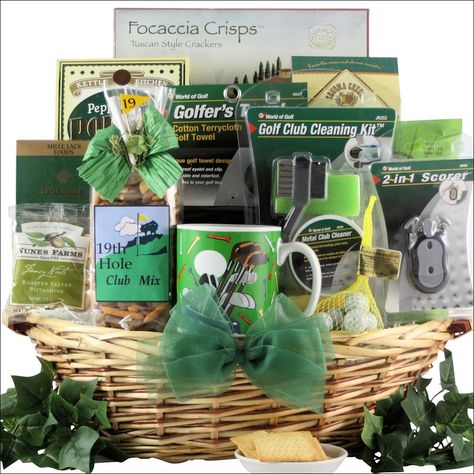 Gardening Gift Baskets, Auction Basket, Golf Ball Crafts, Raffle Basket, Auction Baskets, Raffle Baskets, Golf Outing, Golf Gifts For Men, Golf Mk4