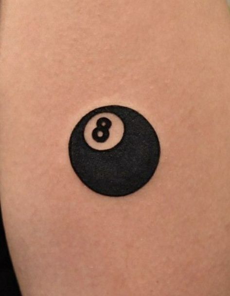 Eight Ball Tattoo, Eightball Tattoo, Rare Tattoo, Tatuaje Trash Polka, Circular Tattoo, Stick Poke Tattoo, Funky Tattoos, Eight Ball, Stick N Poke