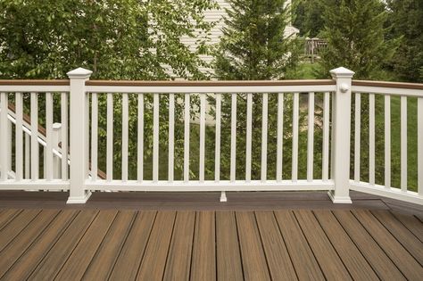 Related image Trex Deck Railing, Trex Transcend Railing, Trex Railing, Deck Railing Systems, Trex Transcend, Deck Balusters, Patio Railing, Vinyl Railing, Composite Deck