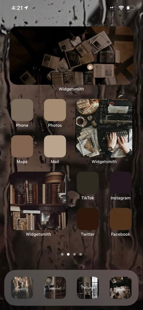 Reading Aesthetic Dark, Dark Academia Phone, Ios Background, Highlights Icon, Color Widgets, Harry Potter Iphone, Home Screen Inspo, Ios App Iphone, Iphone Wallpaper Ios