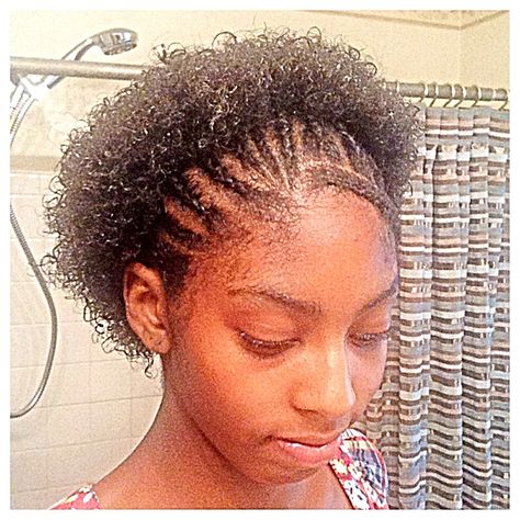 twa style | half cornrows | natural hair | Half Cornrows Half Natural Hair, Twa Cornrows, Afro Hairstyles For Women, Protective Cornrows, Type 4 Hairstyles, Half Cornrows, Half Braided Hairstyles, Hair Growth Methods, Cornrows Natural