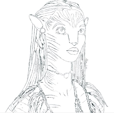 Avatar Colouring Pages, Simple Avatar Drawing, Neytiri Tattoo, Avatar Neytiri Drawing, Avatar Drawing Easy, Neytiri Sketch, Avatar Drawing Sketches, Neytiri Drawing, Avatar Drawings Pandora