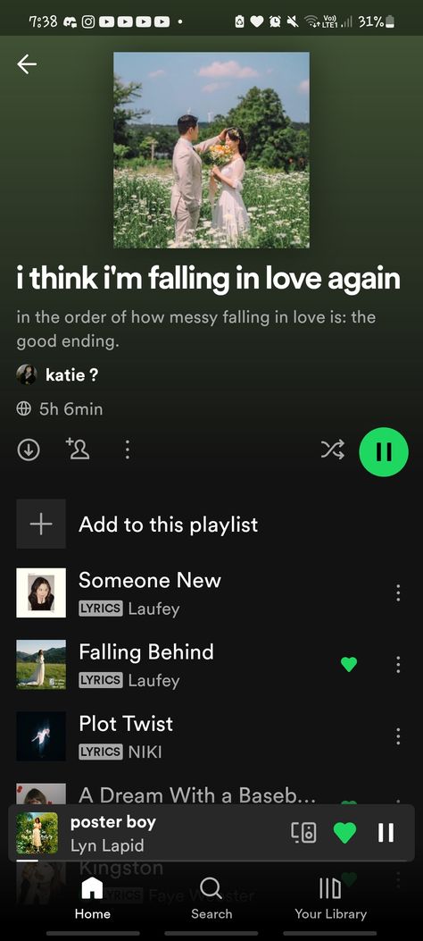 New Lyrics, In Love Again, Im Falling In Love, Poster Boys, Falling In Love Again, Someone New, Plot Twist, Love Again, Spotify Playlist