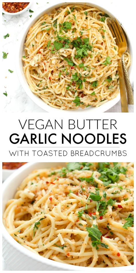 This Vegan Recipes is the trully yummy | Vegan Recipes Easy | Vegan Recipes Dinner | Vegan Recipes Healthy | Vegan | Vegan Recipes | Vegan Dinner | Vegan Breakfast | Vegan Meal prep | Vegan Meals | Vegan Ideas Butter Garlic Noodles, Simple Pasta, Garlic Noodles, Easy Pasta Dishes, Vegan Pasta Recipes, Savory Vegan, Vegan Pasta, Idee Pasto Sano, Pasta Dish