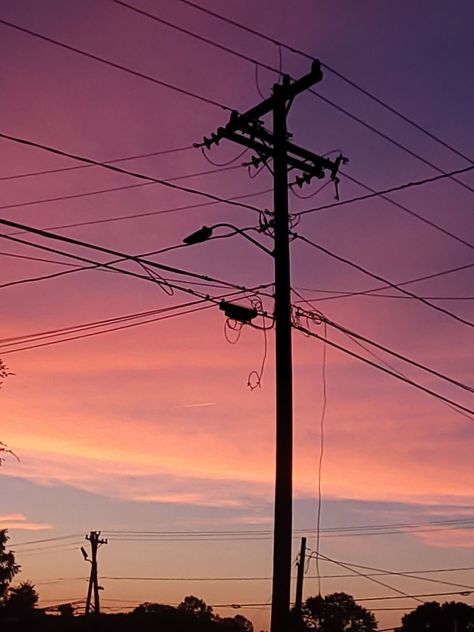 #sunset#sky#pink#purple#orange#powerlines#city Unedited Photos, Photo Prompts, 2025 Vision, Art Inspo, Vision Board, To Share, Collage, Drawings, Quick Saves