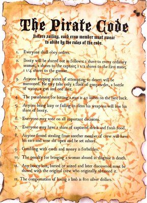 Tony Franks-Buckley's Blog - The Pirate Code of Conduct - December 17, 2012 05:41 Rebecca Jackson, Bartholomew Roberts, A Pirates Life For Me, Pirate Code, Pirate Quotes, Pirates Life For Me, A Pirates Life, Nene Thomas, Pirate History