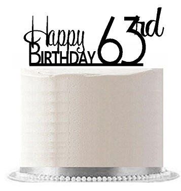 CakeSupplyShop Item#AE-167 Happy 63rd Birthday Agemilestone Elegant Cake Topper Happy 98th Birthday, Happy 84th Birthday, Happy 52 Birthday, Happy 58th Birthday, Birthday For Dad, Happy 85th Birthday, 84th Birthday, 80th Birthday Party Ideas, 63rd Birthday