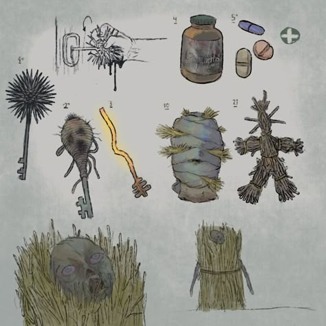 ArtStation - folk horror game concept / character designs Folk Horror, Like Drawing, Magic Items, Game Concept, Game Character Design, Sacred Art, Horror Game, Horror Art, Dark Fantasy Art