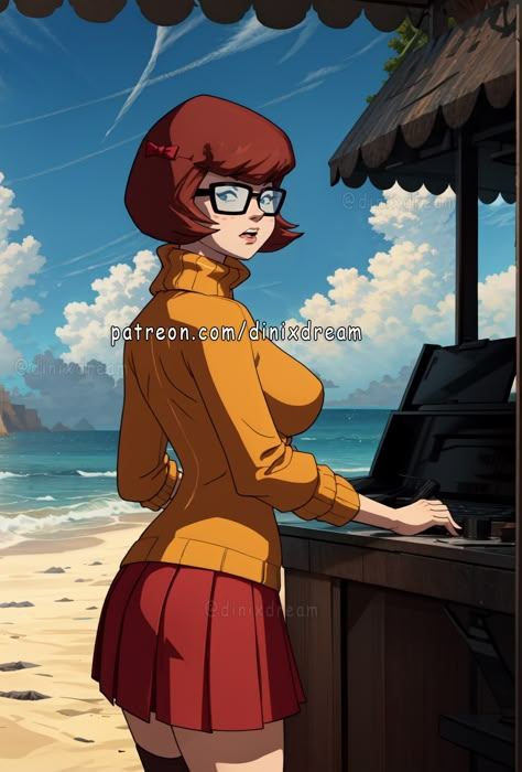 Velma Thank you for supporting my Patreon! Velma Artwork, Velma Scooby Doo Fanart, Velma Drawing, Velma Pfp, Black Velma, Velma Fanart, Hot Velma, Scooby Doo Gang, Cartoon Female Characters