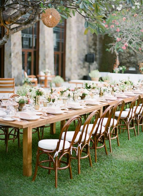 Garden Wedding Reception, Outdoor Dinner, Outdoor Wedding Reception, Bali Wedding, Table Runners Wedding, Future Wedding Plans, Long Table, Wedding Mood Board, Wedding Table Settings