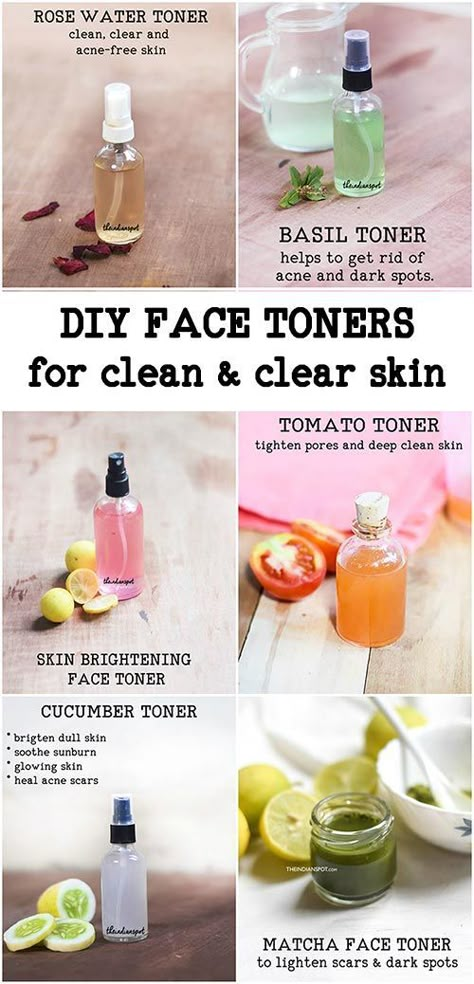 Homemade Toner, Clean Clear Skin, Deep Clean Skin, Soft Living, Deep Clean Pores, Acne Free Skin, Diy Facial, Skin Clear, Tighten Pores