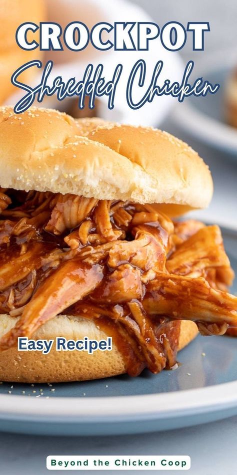 Make a tasty homemade meal with ease using this crockpot BBQ shredded chicken. Perfect for lunch or dinner, this slow cooker recipe produces flavorful and tangy shredded chicken, great for sandwiches or as a standalone dish. Enjoy the convenience of a delicious homemade barbecue experience with minimal effort. Crock Pot Bbq Chicken, Crock Pot Bbq, Shredded Bbq Chicken, Bbq Chicken Thighs, Homemade Barbecue, Slow Cooker Bbq Chicken, Bbq Chicken Crockpot, Ground Beef Recipes Healthy, Keto Beef Recipes