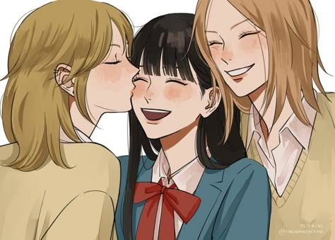 Kimi No Todoke Fanart, Manga Friends, Besties Art, Anime Kimi Ni Todoke, Sawako And Kazehaya, Kuronuma Sawako, Kimi No Todoke, Anime Wall Prints !!, Shoujo Girl