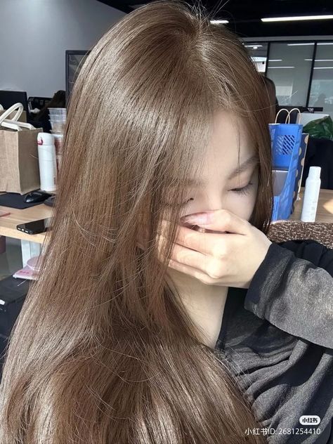 Brown Hair Korean, Hair Color Asian, Beige Hair, Korean Hair Color, Brown Hair Inspo, Hair Inspiration Long, Hair Milk, Pretty Hair Color, Asian Hair