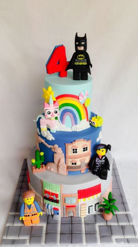 Lego movie cake! http://www.facebook.com/pages/Kellie-Watson-Cake-Art/326748307362625 Lego Movie Cake, Lego Movie Birthday, Lego Movie Party, Cake Lego, Movie Cake, Lego Birthday Cake, Lego Themed Party, Lego Party Ideas, Movie Cakes