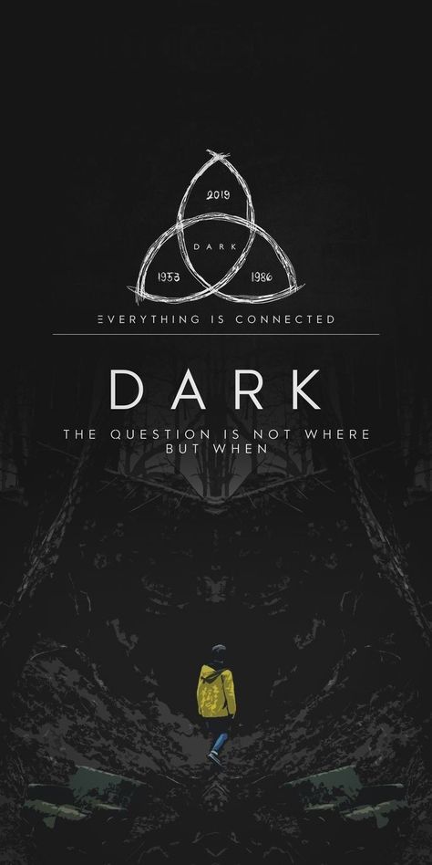 Everything Is Connected Wallpaper, Dark Netflix Series Aesthetic, Dark Tv Series Poster, Dark Tv Series, Wallpaper Name, Latest Graphic Design Trends, Typography Wallpaper, Dark Netflix, Batman Comic Wallpaper