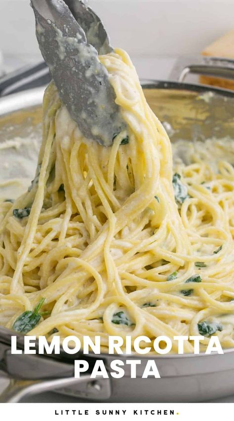 Easy Lemon Ricotta Pasta & Spinach, Quick Lemon Ricotta Pasta, Lemon Linguini Pasta Salad, Pasta With Lemon And Ricotta, Lemon And Boursin Pasta, Lemon Ricotta Spinach Pasta, Lemon Ricotta Angel Hair Pasta, Quick Lemon Ricotta Spaghetti 12 Tomatoes, Ricotta Spinach Lemon Spaghetti