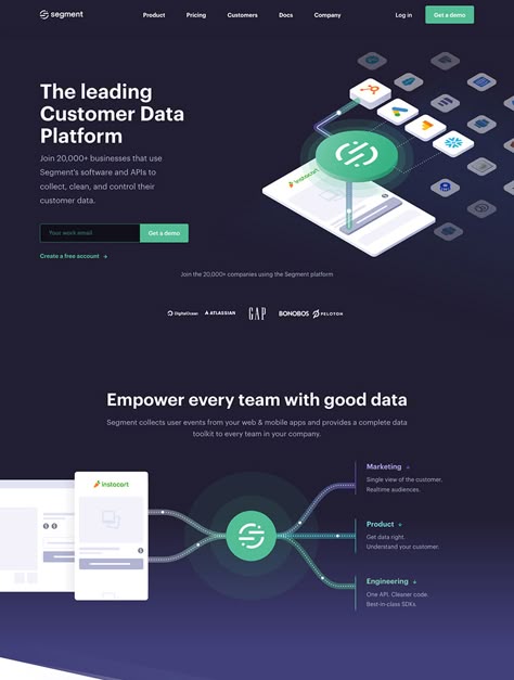 Segment is a customer data platform (CDP) that helps you collect, clean, and control your customer data. Data Website Design, Data Website, Landing Page Ideas, Saas Landing Page, Data Platform, Best Landing Page Design, Ux App Design, Dashboard Ui, Isometric Design