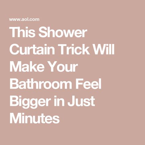 This Shower Curtain Trick Will Make Your Bathroom Feel Bigger in Just Minutes Shower Curtain Instead Of Glass Doors, How To Use Drapes For Shower Curtains, Small Bath Shower Curtain Ideas, Beautiful Shower Curtain Ideas, Walkin Shower Curtain Ideas, Ways To Hang Shower Curtains, Extra Tall Shower Curtain Ideas, Bathroom Shower Curtain Ideas Drapery, How To Hang Shower Curtains Ideas