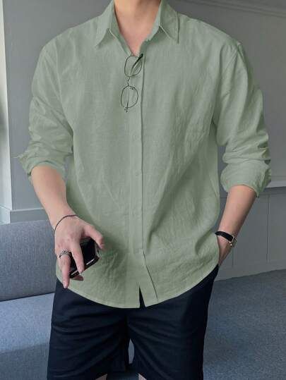 Light Green Shirt Outfit Men, Green Shirt Outfit Men, Green Shirt Outfit, Long Shirt Outfits, Green Shirt Outfits, Dark Green Shirt, Guys Fashion Casual, Fashion Outfits Men, Shirt Outfit Men