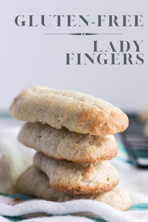 Gluten Free Lady Fingers, Gf Pastry, Cookies With Coffee, Lady Fingers Recipe, Gluten Free Tiramisu, Healthy Biscuits, Lady Finger Cookies, Gf Cookies, Gluten Free Cake Recipe