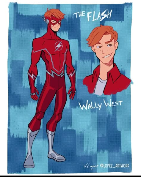 Wally West Rebirth, Fan Art Dc, Flash Family, Dc Fanart, Dc Comics Heroes, Wally West, Kid Flash, Dc Art, Dc Comics Artwork