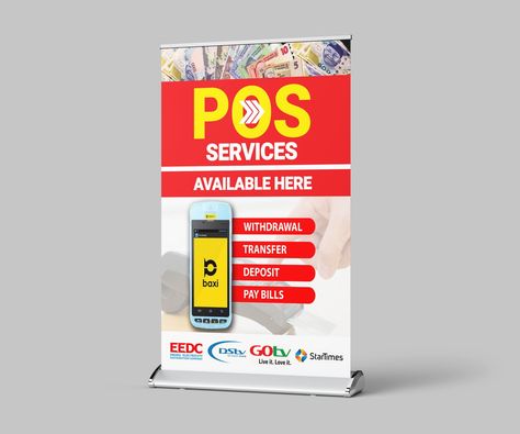 Wonderful banner design for an agency banking company. icreate || ibrand || iprint @pistevo_designs Pos Banner Design Nigeria, Pos Banner, Photography Studio Setup, Pos Design, Banner Designs, Media Design Graphics, Business Banner, Pokemon Coloring Pages, Fall Coloring Pages