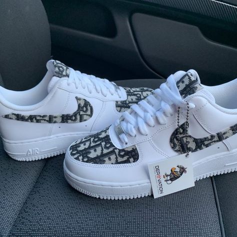 CUSTOM DIOR X BLUE AIR FORCE 1 Air Force Shoes, Nike Shoes Air Force, Dr Shoes, Jordan Shoes Girls, Custom Nike Shoes, All Nike Shoes, Nike Air Shoes, Fresh Shoes, Hype Shoes