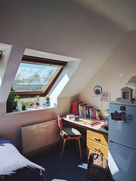 student room Study Space Ideas, Student Room, University Of Cambridge, Student Accommodation, Attic Bedroom, Aesthetic Rooms, Dreamy Room, Study Space, My Teacher