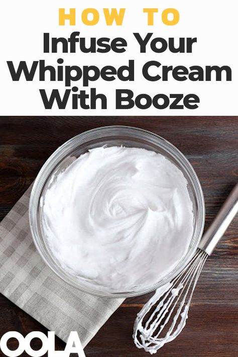 Whipped Icing Recipes, Infused Whipped Cream, Boozy Baking, Flavored Whipped Cream, Boozy Treats, Boozy Cupcakes, Whipped Icing, Whipped Cream Recipe, Alcoholic Desserts