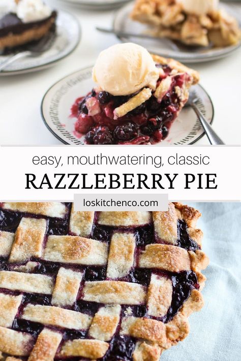 This easy razzleberry pie recipe, also known as mixed berry pie has 3 kinds of berries in the filling between 2 perfectly flaky pie crusts. This easy, mouth watering, classic American pie would be the perfect addition to the Thanksgiving lineup! Razzle Berry Pie Recipe, Razzle Berry Pie, Marionberry Pie Recipe, Razzleberry Pie Recipe, Thanksgiving Baking Recipes, Razzleberry Pie, Caramel Apple Pumpkin, Marionberry Pie, Caramel Pie Recipe