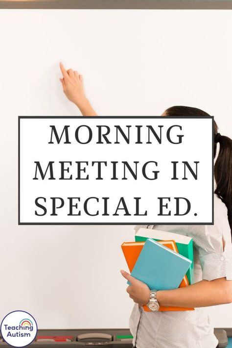 Today I’m sharing what my successful morning meeting in special education looks like. When I first started.. I hated morning meeting. It was so boring and I just couldn’t get into it. But over the years, we developed an amazing morning meeting routine that us staff AND students looked forward to every single day. And now I’m sharing the secret sauce with you too! Let’s start right at the beginning. Because a few years ago, I visited a cl Sped Morning Meeting, High School Morning Meeting, Morning Meeting Special Education, Morning Meeting Routine, Sharing The Secret, Special Needs Teaching, Kindergarten Special Education, Morning Meeting Activities, Class Meetings